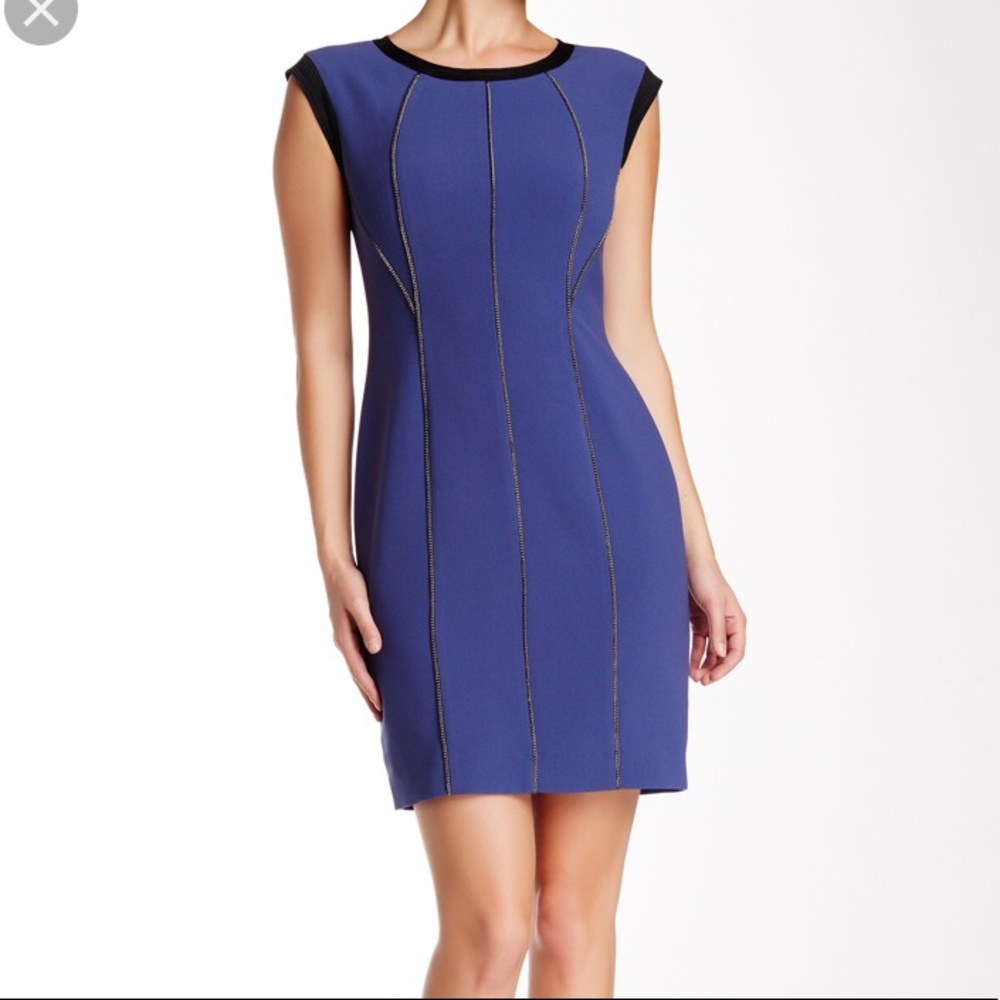 Blue Chain detail dress Rebecca Taylor 8